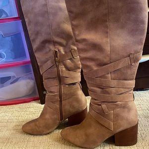 Tall, brown boots